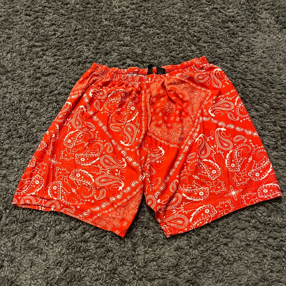 Women’s Red Paisley Shorts